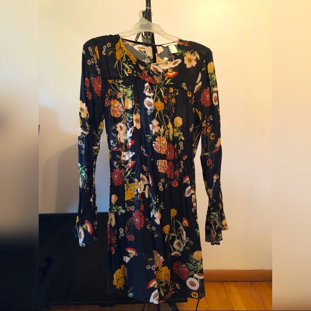 Boho Black Floral H&M Dress